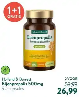Holland & Barrett Bijenpropolis 500mg aanbieding