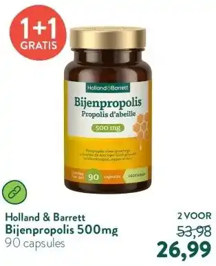 Holland & Barrett Bijenpropolis 500mg aanbieding