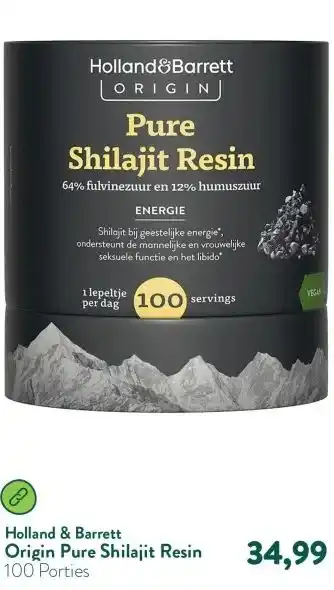 Holland & Barrett Origin Pure Shilajit Resin aanbieding