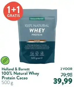Holland & Barrett 100% Natural Whey Protein Cacao aanbieding