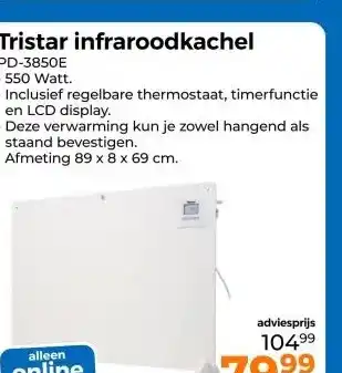 Trekpleister Tristar infraroodkachel aanbieding