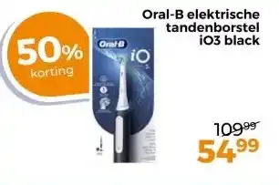 Trekpleister Oral-B elektrische tandenborstel iO3 black aanbieding