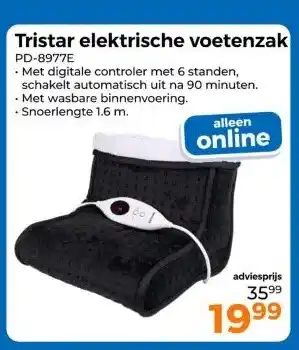 Trekpleister Tristar elektrische voetenzak aanbieding