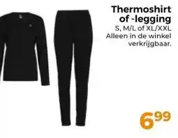 Trekpleister Thermoshirt of-legging aanbieding
