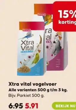 Boerenbond Xtra vital vogelvoer Alle varianten 500 g t/m 3 kg. aanbieding
