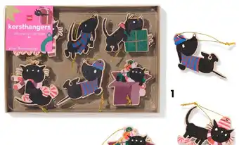 HEMA Houten kersthangers Takkie en Siepie aanbieding