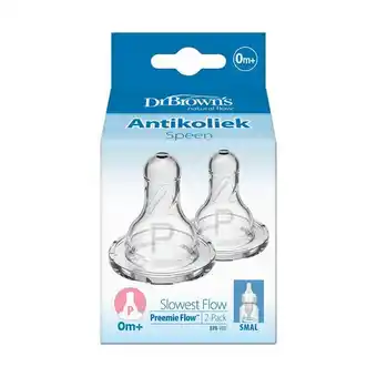 Etos Dr. Brown’s Flesspeen 0+ Maanden Prematuur Smalle Halsfles 2 stuks aanbieding