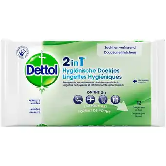 Etos Dettol 2-in-1 Hygienische Doekjes 12 stuks aanbieding