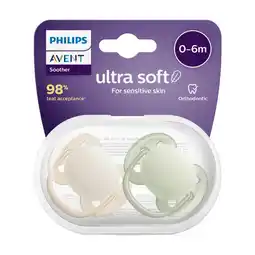 Etos Philips Avent Ultra Soft – Superzachte siliconen fopspeen (0-6 mnd) – 2 stuks - SCF091/39 aanbieding