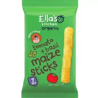 Etos Ella's Bio Kitchen Maize Sticks Tomaat Basilicum 7+ aanbieding