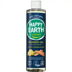 Etos Happy Earth 100% natuurlijke Lemon Sandalwood Douchegel 300 ML aanbieding