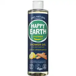 Etos Happy Earth 100% natuurlijke Lemon Sandalwood Douchegel 300 ML aanbieding