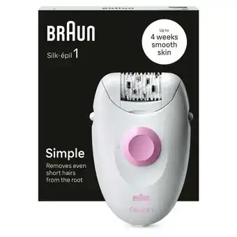 Etos Braun Epilator Silk-épil 1 1-010 aanbieding