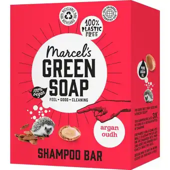 Etos Marcel's Green Soap Argan & Oudh Shampoo Bar 90 GR aanbieding