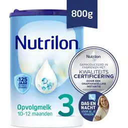 Etos Nutrilon 3 Opvolgmelk Flesvoeding 10 Tot 12 Maanden 800 GR aanbieding