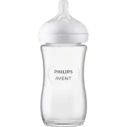 Etos Philips Avent Natural Response Babyfles Glas 240 ml 1m+ SCY933/01 aanbieding