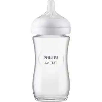 Etos Philips Avent Natural Response Babyfles Glas 240 ml 1m+ SCY933/01 aanbieding