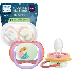 Etos Philips Avent Ultra Air Night – Glow-in-the-dark fopspeen (18 mnd+) – 2 stuks - SCF376/33 aanbieding
