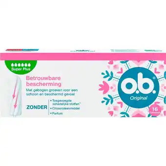 Etos o.b. Original Tampons Super Plus 16st aanbieding