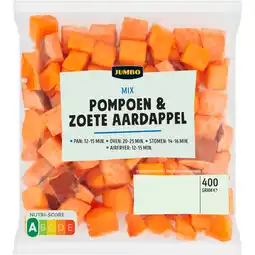 Jumbo Jumbo Mix Pompoen & Zoete Aardappel 400 g aanbieding