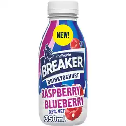 Jumbo Melkunie Breaker Drinkyoghurt Raspberry Blueberry 0,5% Vet 350 ml aanbieding