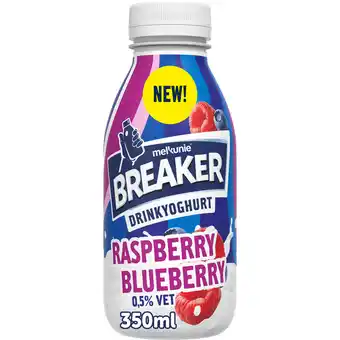 Jumbo Melkunie Breaker Drinkyoghurt Raspberry Blueberry 0,5% Vet 350 ml aanbieding