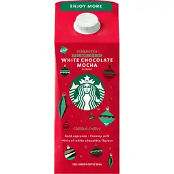 Jumbo Starbucks White Chocolate Mocha Flavour Chilled Coffee Holiday Edition 750 ml aanbieding