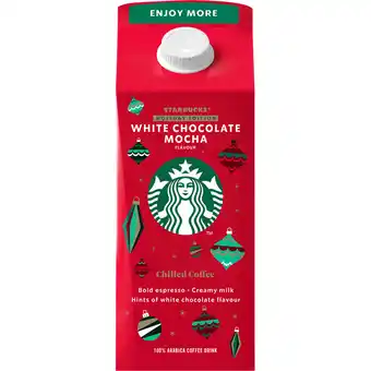 Jumbo Starbucks White Chocolate Mocha Flavour Chilled Coffee Holiday Edition 750 ml aanbieding