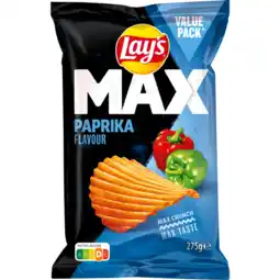 Jumbo Lay's Max Ribbel Chips Paprika 275 gr aanbieding