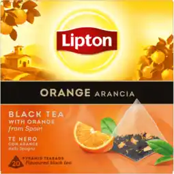 Jumbo Lipton Zwarte Thee Orange Arancia 20 stuks aanbieding