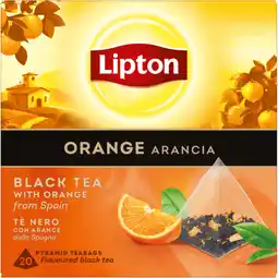 Jumbo Lipton Zwarte Thee Orange Arancia 20 stuks aanbieding