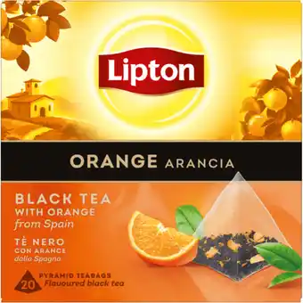 Jumbo Lipton Zwarte Thee Orange Arancia 20 stuks aanbieding