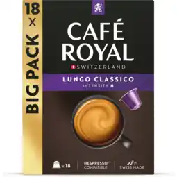 Jumbo Café Royal Lungo Classico Big Pack 18 Capsules 93 g aanbieding