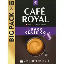 Jumbo Café Royal Lungo Classico Big Pack 18 Capsules 93 g aanbieding