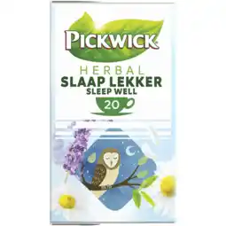 Jumbo Pickwick Slaap Lekker Kruiden Thee 20 Stuks aanbieding