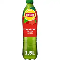 Jumbo Lipton Ice Tea Green Strawberry 1,5 L aanbieding