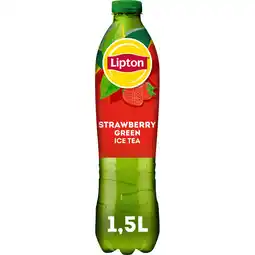 Jumbo Lipton Ice Tea Green Strawberry 1,5 L aanbieding