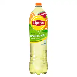 Jumbo Lipton Ice Tea Sparkling Green Citrus No Sugar 1,5 L aanbieding