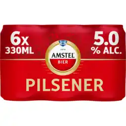 Jumbo Amstel Pilsener Bier Blik 6 x 330ml aanbieding
