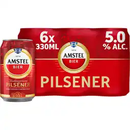 Jumbo Amstel Pilsener Bier Blik 6 x 330ml aanbieding
