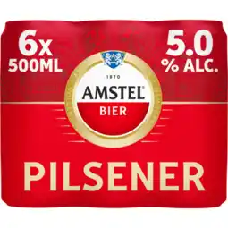 Jumbo Amstel Pilsener Bier Blik 6 x 500ml aanbieding