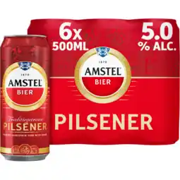 Jumbo Amstel Pilsener Bier Blik 6 x 500ml aanbieding