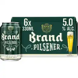 Jumbo Brand Pilsener Bier Blik 6 x 330ml aanbieding
