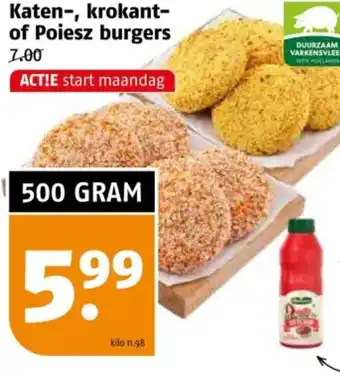 Poiesz Katen, krokant of Poiesz burgers aanbieding