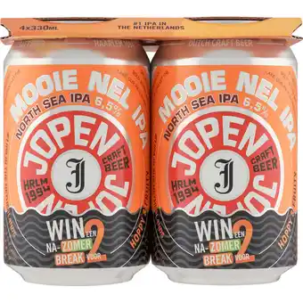 Jumbo Jopen Mooie Nel IPA Bier Blikken 4 x 330 ml aanbieding