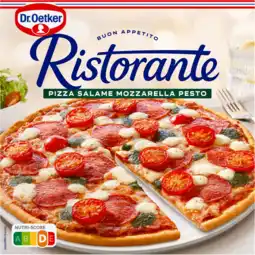 Jumbo Dr. Oetker Ristorante Pizza Salami Mozzarella Pesto 360 g aanbieding