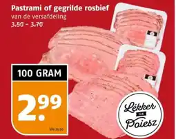 Poiesz Pastrami of gegrilde rosbief aanbieding