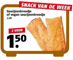 Poiesz Saucijzenbroodje of vegan saucijzenbroodje aanbieding