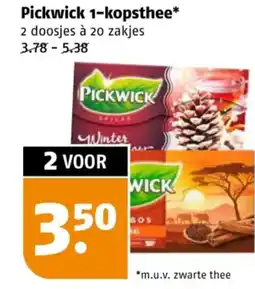 Poiesz Pickwick 1 kopsthee aanbieding
