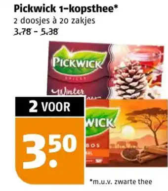 Poiesz Pickwick 1 kopsthee aanbieding